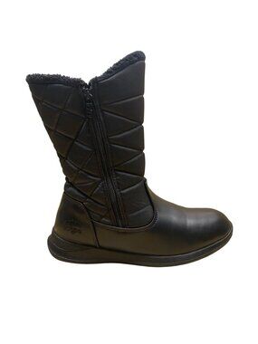 Totes Women’s Black Faux Fur Waterproof Mid-Calf Winter Boots Size 7.5